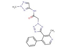 2-[5-(2-methyl-4-phenyl-3-pyridinyl)-2H-tetrazol-2-yl]-N-(2-methyl-2H-1,2,3-triazol-4-yl)acetamide
