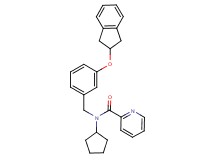 N-cyclopentyl-N-[3-(2,3-dihydro-1H-inden-2-yloxy)benzyl]-2-pyridinecarboxamide