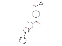 1-(cyclopropylcarbonyl)-N-methyl-N-{[3-(2-pyridinyl)-5-isoxazolyl]methyl}-4-piperidinecarboxamide