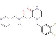 2-[1-(3,4-difluorobenzyl)-3-oxo-2-piperazinyl]-N-methyl-N-(3-pyridinylmethyl)acetamide