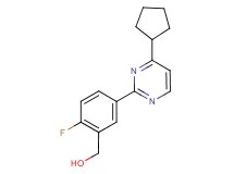[5-(4-cyclopentylpyrimidin-2-yl)-2-fluorophenyl]methanol