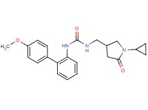 N-[(1-cyclopropyl-5-oxopyrrolidin-3-yl)methyl]-N'-(4'-methoxybiphenyl-2-yl)urea