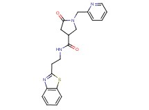 N-[2-(1,3-benzothiazol-2-yl)ethyl]-5-oxo-1-(2-pyridinylmethyl)-3-pyrrolidinecarboxamide