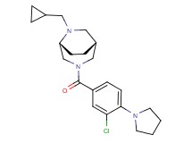 (1R*,5R*)-3-(3-chloro-4-pyrrolidin-1-ylbenzoyl)-6-(cyclopropylmethyl)-3,6-diazabicyclo[3.2.2]nonane