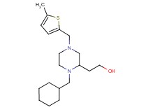 2-{1-(cyclohexylmethyl)-4-[(5-methyl-2-thienyl)methyl]-2-piperazinyl}ethanol