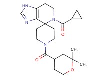 5-(cyclopropylcarbonyl)-1'-[(2,2-dimethyltetrahydro-2H-pyran-4-yl)carbonyl]-1,5,6,7-tetrahydrospiro[imidazo[4,5-c]pyridine-4,4'-piperidine]