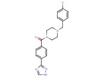 1-(4-chlorobenzyl)-4-[4-(1H-1,2,4-triazol-3-yl)benzoyl]piperazine