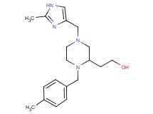 2-{1-(4-methylbenzyl)-4-[(2-methyl-1H-imidazol-4-yl)methyl]-2-piperazinyl}ethanol