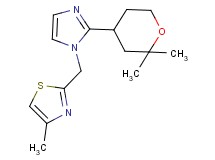 2-{[2-(2,2-dimethyltetrahydro-2H-pyran-4-yl)-1H-imidazol-1-yl]methyl}-4-methyl-1,3-thiazole