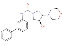 (3S*,4S*)-N-biphenyl-3-yl-3-hydroxy-4-morpholin-4-ylpyrrolidine-1-carboxamide