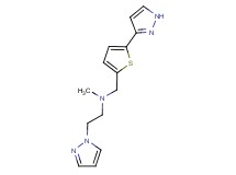 N-methyl-2-(1H-pyrazol-1-yl)-N-{[5-(1H-pyrazol-3-yl)-2-thienyl]methyl}ethanamine