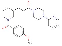 1-{3-[1-(4-methoxybenzoyl)-3-piperidinyl]propanoyl}-4-(2-pyridinyl)piperazine