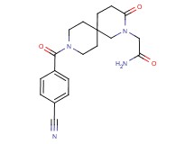 2-[9-(4-cyanobenzoyl)-3-oxo-2,9-diazaspiro[5.5]undec-2-yl]acetamide