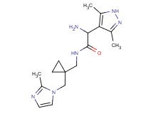 2-amino-2-(3,5-dimethyl-1H-pyrazol-4-yl)-N-({1-[(2-methyl-1H-imidazol-1-yl)methyl]cyclopropyl}methyl)acetamide