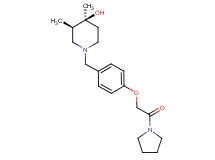 (3R*,4S*)-3,4-dimethyl-1-{4-[2-oxo-2-(1-pyrrolidinyl)ethoxy]benzyl}-4-piperidinol