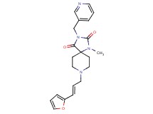 8-[(2E)-3-(2-furyl)-2-propen-1-yl]-1-methyl-3-(3-pyridinylmethyl)-1,3,8-triazaspiro[4.5]decane-2,4-dione