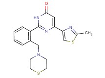 6-(2-methyl-1,3-thiazol-4-yl)-2-[2-(thiomorpholin-4-ylmethyl)phenyl]pyrimidin-4(3H)-one