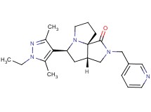 (3aS*,5S*,9aS*)-5-(1-ethyl-3,5-dimethyl-1H-pyrazol-4-yl)-2-(3-pyridinylmethyl)hexahydro-7H-pyrrolo[3,4-g]pyrrolizin-1(2H)-one