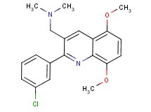 1-[2-(3-chlorophenyl)-5,8-dimethoxy-3-quinolinyl]-N,N-dimethylmethanamine