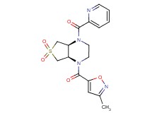(4aS*,7aR*)-1-[(3-methyl-5-isoxazolyl)carbonyl]-4-(2-pyridinylcarbonyl)octahydrothieno[3,4-b]pyrazine 6,6-dioxide