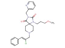8-[(2Z)-2-chloro-3-phenyl-2-propen-1-yl]-1-(3-methoxypropyl)-3-(2-pyridinylmethyl)-1,3,8-triazaspiro[4.5]decane-2,4-dione