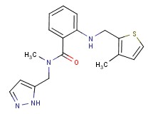 N-methyl-2-{[(3-methyl-2-thienyl)methyl]amino}-N-(1H-pyrazol-5-ylmethyl)benzamide
