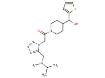 {1-[(5-{[isopropyl(methyl)amino]methyl}-1H-tetrazol-1-yl)acetyl]piperidin-4-yl}(2-thienyl)methanol