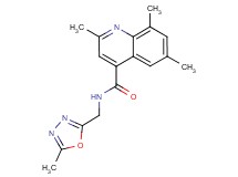 2,6,8-trimethyl-N-[(5-methyl-1,3,4-oxadiazol-2-yl)methyl]-4-quinolinecarboxamide
