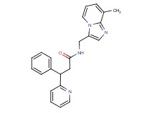 N-[(8-methylimidazo[1,2-a]pyridin-3-yl)methyl]-3-phenyl-3-pyridin-2-ylpropanamide