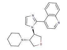 4-{1-[(3R*,4R*)-4-piperidin-1-yltetrahydrofuran-3-yl]-1H-imidazol-2-yl}quinoline