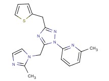 2-methyl-6-[5-[(2-methyl-1H-imidazol-1-yl)methyl]-3-(2-thienylmethyl)-1H-1,2,4-triazol-1-yl]pyridine