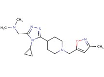 1-(4-cyclopropyl-5-{1-[(3-methylisoxazol-5-yl)methyl]piperidin-4-yl}-4H-1,2,4-triazol-3-yl)-N,N-dimethylmethanamine