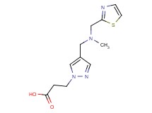 3-(4-{[methyl(1,3-thiazol-2-ylmethyl)amino]methyl}-1H-pyrazol-1-yl)propanoic acid