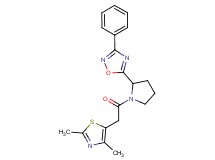 5-{1-[(2,4-dimethyl-1,3-thiazol-5-yl)acetyl]-2-pyrrolidinyl}-3-phenyl-1,2,4-oxadiazole