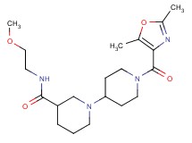 1'-[(2,5-dimethyl-1,3-oxazol-4-yl)carbonyl]-N-(2-methoxyethyl)-1,4'-bipiperidine-3-carboxamide