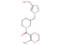 [1-({1-[(3-methyl-5,6-dihydro-1,4-dioxin-2-yl)carbonyl]-3-piperidinyl}methyl)-1H-1,2,3-triazol-4-yl]methanol