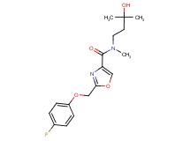 2-[(4-fluorophenoxy)methyl]-N-(3-hydroxy-3-methylbutyl)-N-methyl-1,3-oxazole-4-carboxamide