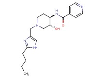 N-{(3R*,4R*)-1-[(2-butyl-1H-imidazol-4-yl)methyl]-3-hydroxypiperidin-4-yl}isonicotinamide