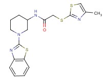 N-[1-(1,3-benzothiazol-2-yl)-3-piperidinyl]-2-[(4-methyl-1,3-thiazol-2-yl)thio]acetamide