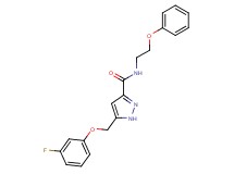 5-[(3-fluorophenoxy)methyl]-N-(2-phenoxyethyl)-1H-pyrazole-3-carboxamide
