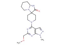 1'-[6-(methoxymethyl)-1-methyl-1H-pyrazolo[3,4-d]pyrimidin-4-yl]-1,4'-bipiperidine-4'-carboxamide