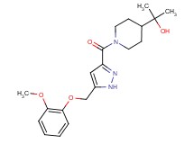 2-[1-({5-[(2-methoxyphenoxy)methyl]-1H-pyrazol-3-yl}carbonyl)piperidin-4-yl]propan-2-ol