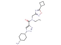 1-(cis-4-aminocyclohexyl)-N-[(5-cyclobutyl-1,2,4-oxadiazol-3-yl)methyl]-N-ethyl-1H-1,2,3-triazole-4-carboxamide