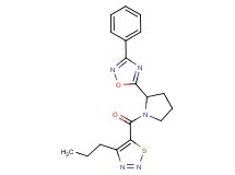 3-phenyl-5-{1-[(4-propyl-1,2,3-thiadiazol-5-yl)carbonyl]-2-pyrrolidinyl}-1,2,4-oxadiazole