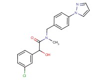 2-(3-chlorophenyl)-2-hydroxy-N-methyl-N-[4-(1H-pyrazol-1-yl)benzyl]acetamide
