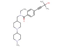 N-ethyl-4-(3-hydroxy-3-methyl-1-butyn-1-yl)-N-[(1'-methyl-1,4'-bipiperidin-4-yl)methyl]benzamide