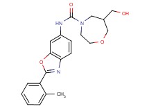 6-(hydroxymethyl)-N-[2-(2-methylphenyl)-1,3-benzoxazol-6-yl]-1,4-oxazepane-4-carboxamide