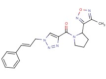 3-methyl-4-[1-({1-[(2E)-3-phenyl-2-propen-1-yl]-1H-1,2,3-triazol-4-yl}carbonyl)-2-pyrrolidinyl]-1,2,5-oxadiazole