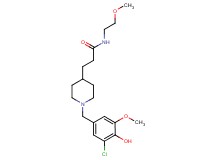 3-[1-(3-chloro-4-hydroxy-5-methoxybenzyl)-4-piperidinyl]-N-(2-methoxyethyl)propanamide