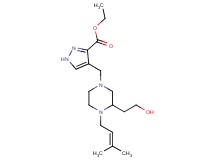 ethyl 4-{[3-(2-hydroxyethyl)-4-(3-methyl-2-buten-1-yl)-1-piperazinyl]methyl}-1H-pyrazole-3-carboxylate